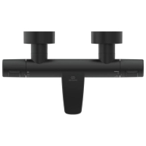 Baterie cadă-duș termostatată Ideal Standard, Ceratherm T25 Cool Body, negru mat